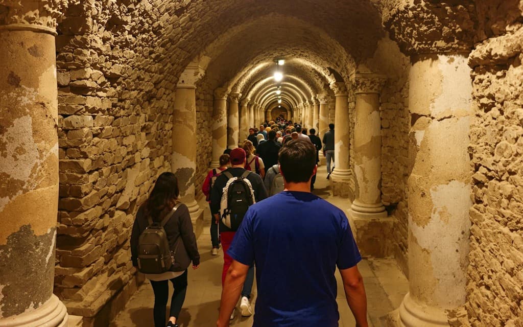 Capuchin Crypt Ticket with Audio Guide (English Guided Tour + Roman Catacombs + Bocca della Verità Tour + Transfers)