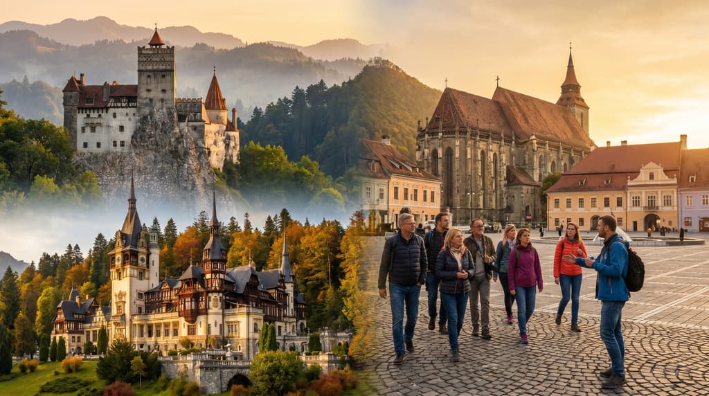 Dracula's Bran Castle, Peles Castle and Brasov Day Trip Walking Tour