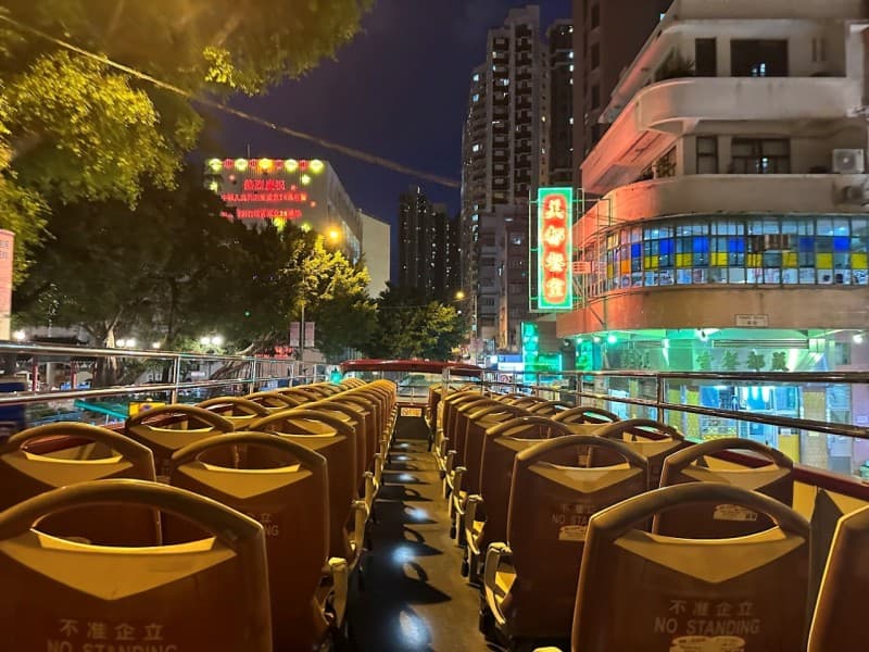 Hong Kong Open Top Bus Night Tour