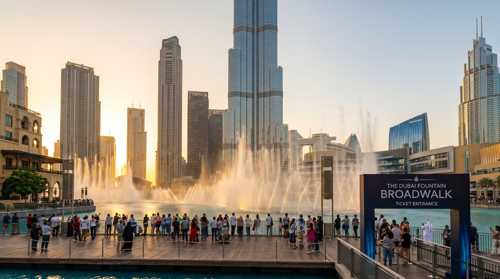 The Dubai Fountain Show & Broadwalk Ticket