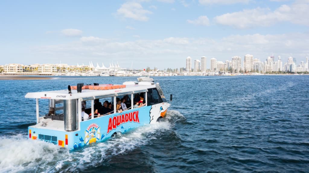 Aquaduck Gold Coast City and River Tour (1 Hour City Tour and River Cruise)