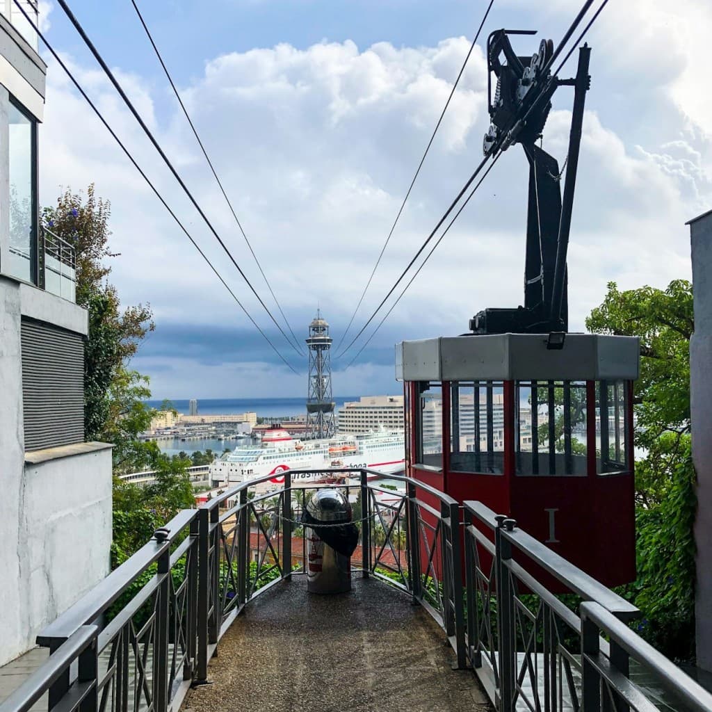 Barcelona Cable Car: One Way from Montjuic Mountain