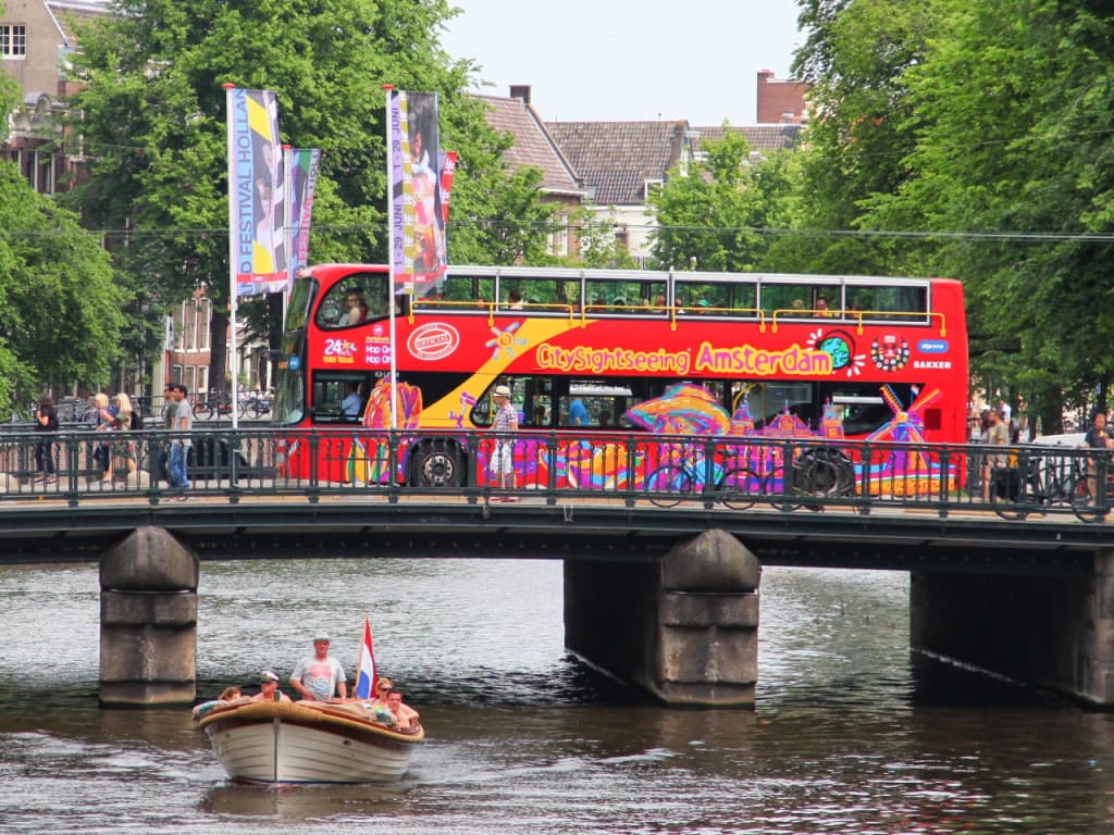 City Sightseeing Amsterdam Hop-on Hop-off Bus Tour (Hop-on Hop-off Boat Tour - 24 Hours)