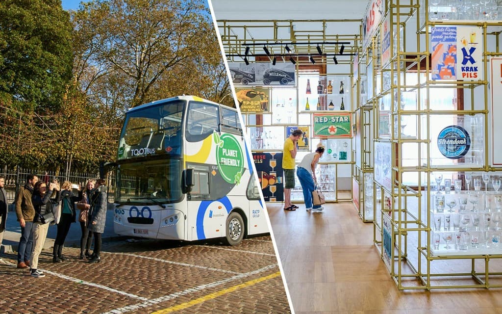 Combo: Brussels Hop-on Hop-off Bus Tour + Belgian Beer World Tickets (48-Hour Pass + Belgian Beer World)