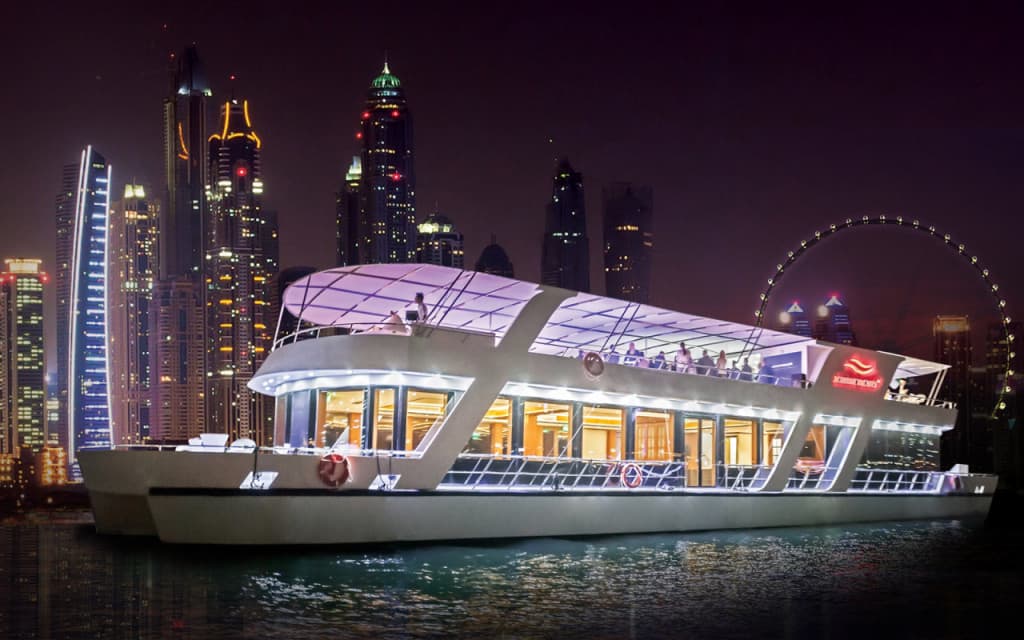 Dubai Marina Sunset or Dinner Cruise with Live Music (Dubai Luxury Dinner Cruise)