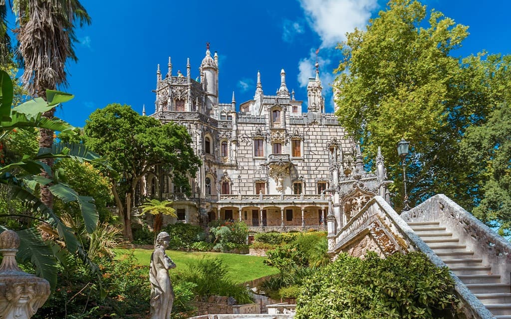From Lisbon: Sintra, Pena Palace, Cabo da Roca, Cascais & Quinta de Regaleira Full-Day Trip (Portuguese Day Tour + Quinta da Regaleira, Pena Palace & Park Tickets)