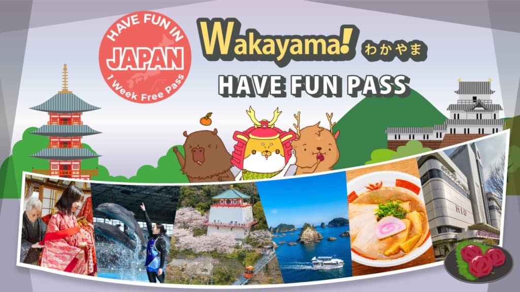 Have Fun in Wakayama Pass - 1 Week Free Pass (1 Week Free Pass (Select 3))