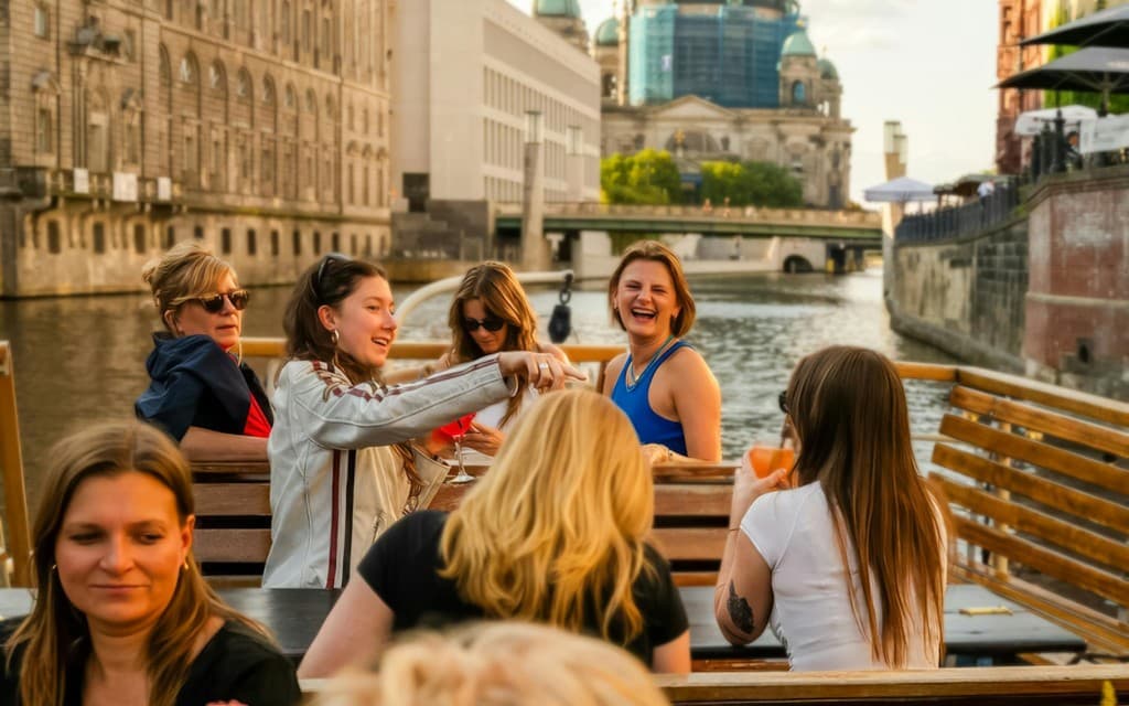 Berlin Spree River Evening Lights & Sunset Cruise (2.5-Hour Sunset Cruise in Eco-Friendly Catamaran)