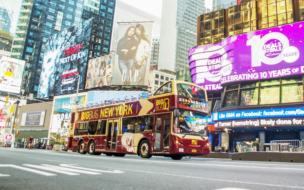 Big Bus: New York City Hop-on Hop-off Bus Tour (3-Hour Pass (Downtown))
