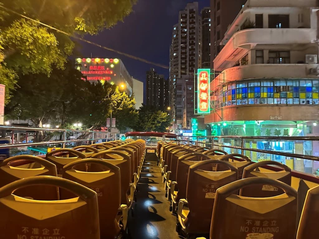 Hong Kong Open Top Bus Night Tour (Hong Kong Open Bus - Night Tour (8:40 PM Departure))