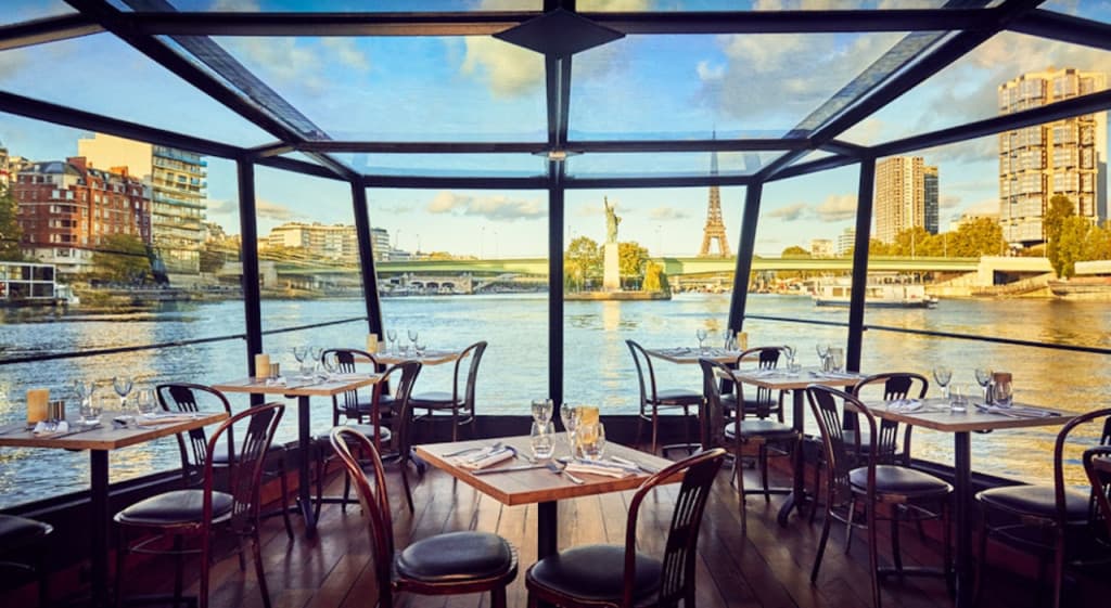 Lunch Cruise on the Seine River (Lunch Cruise on the Seine River - Table by the Window)