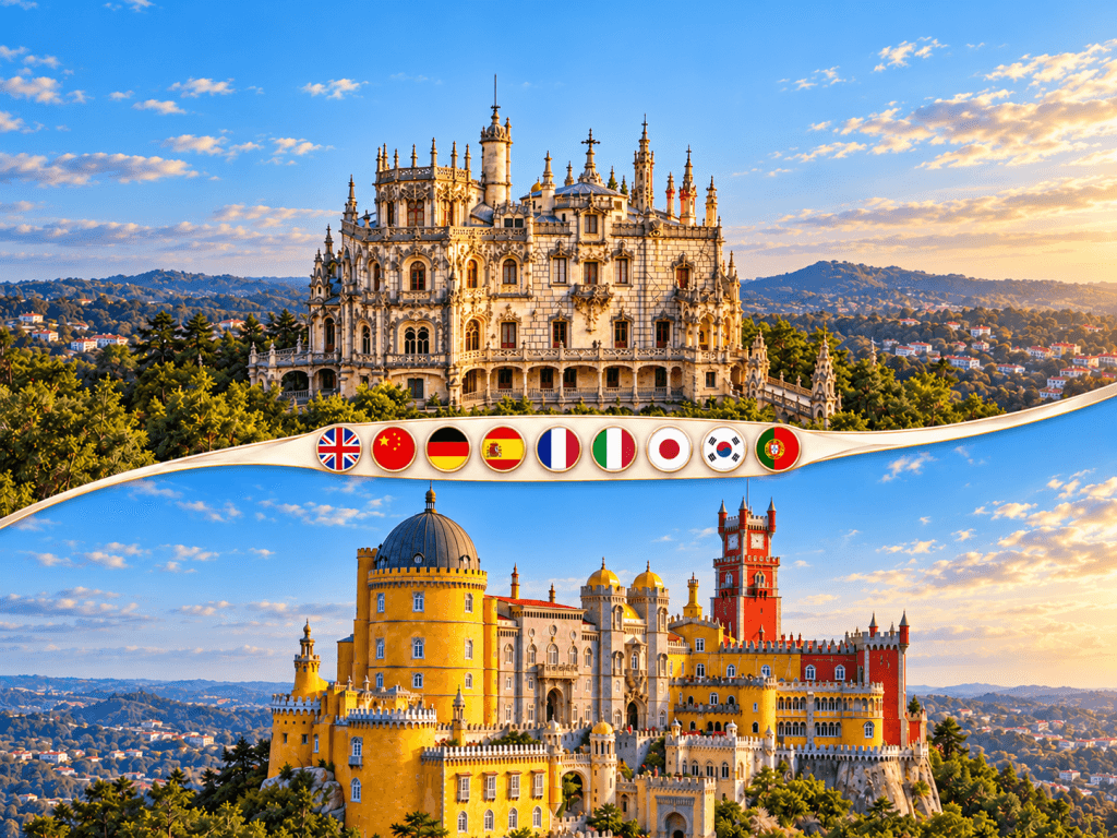 Sintra: Pena Palace & Quinta da Regaleira Tickets + Audios
