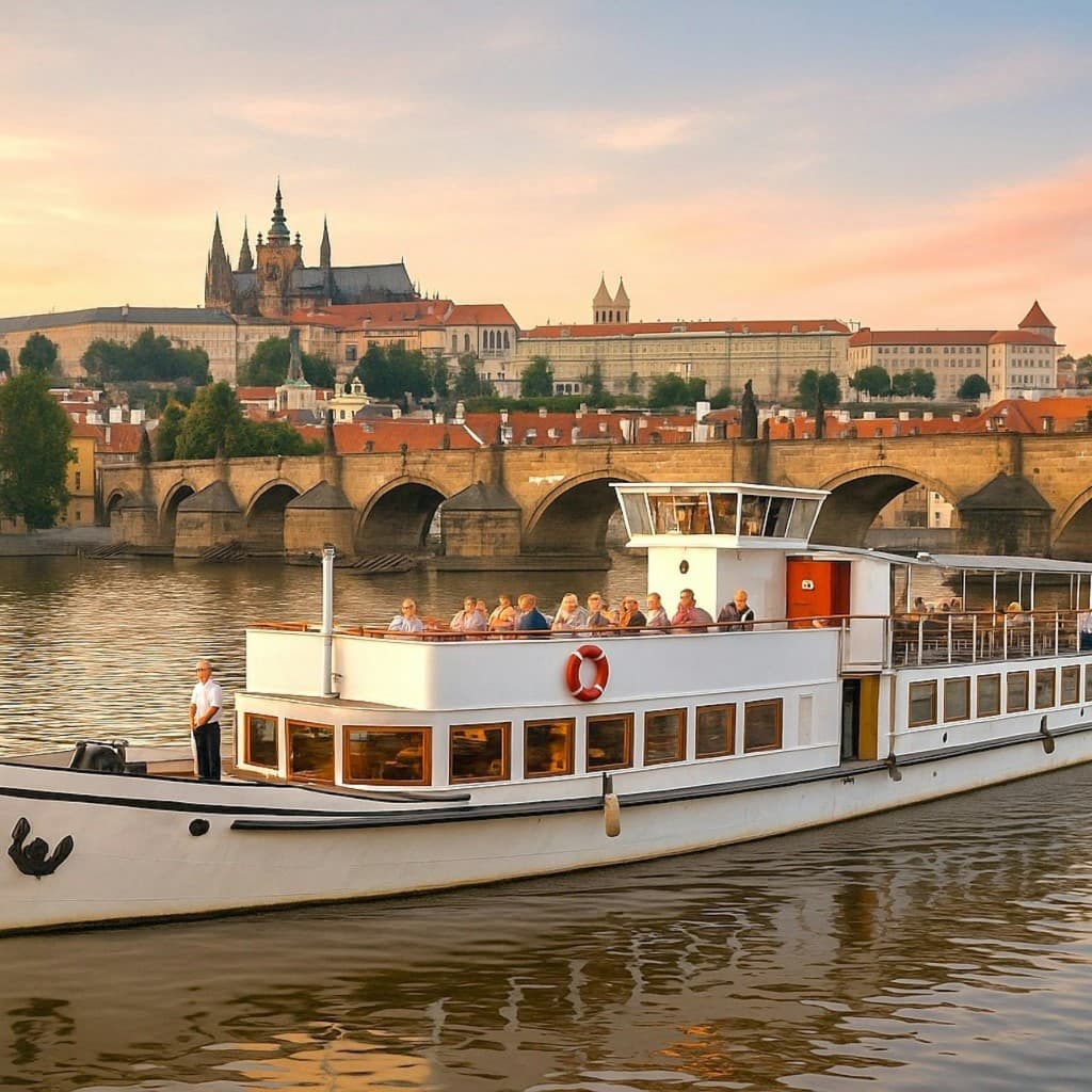 Prague: Boat Tour + Audio Guide + Snack & Drink