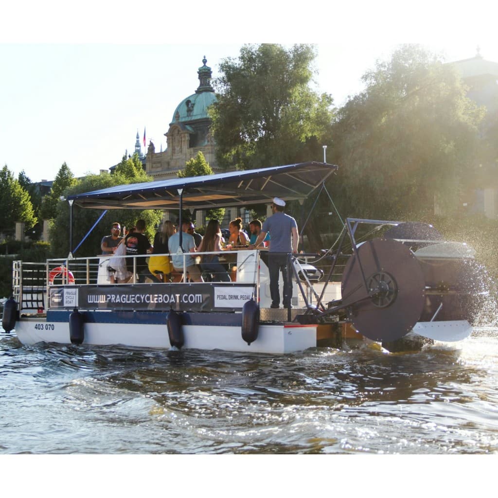 Prague: Cycle Boat Rental with Unlimited Drinks