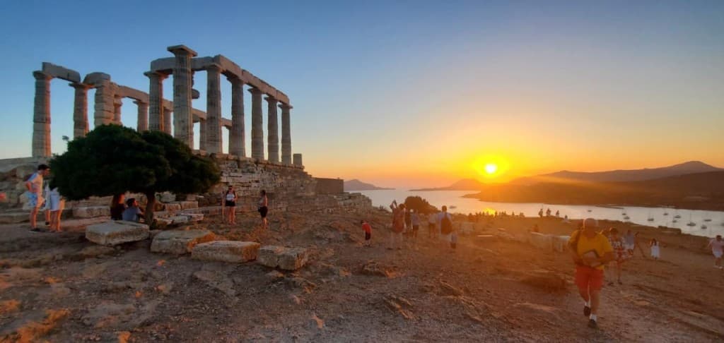 Temple of Poseidon and Cape Sounion Sunset semiprivate tour with audio guide in 6 Languages - only Cape Sounion