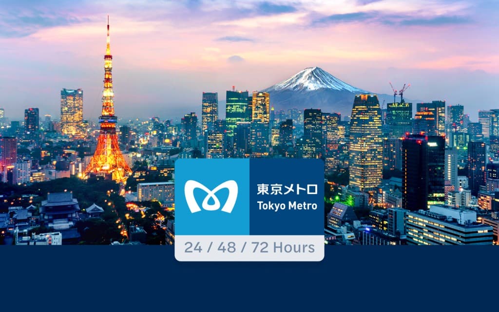 Tokyo Subway Tickets for 24/48/72 Hour (Physical Ticket) (Tokyo Subway 72-Hour Ticket)