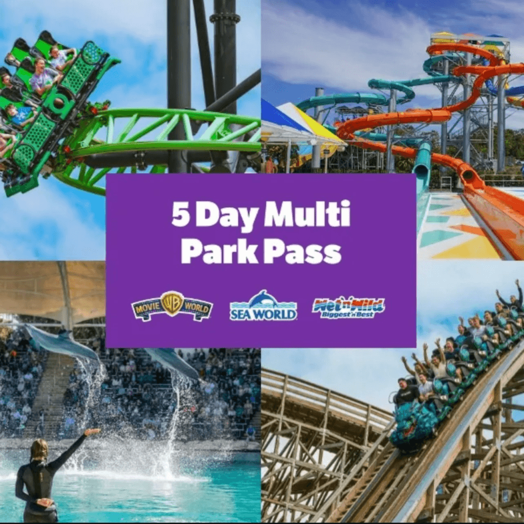 Warner Bros. Movie World, Sea World & Wet’n’Wild Gold Coast: 5-Day Pass